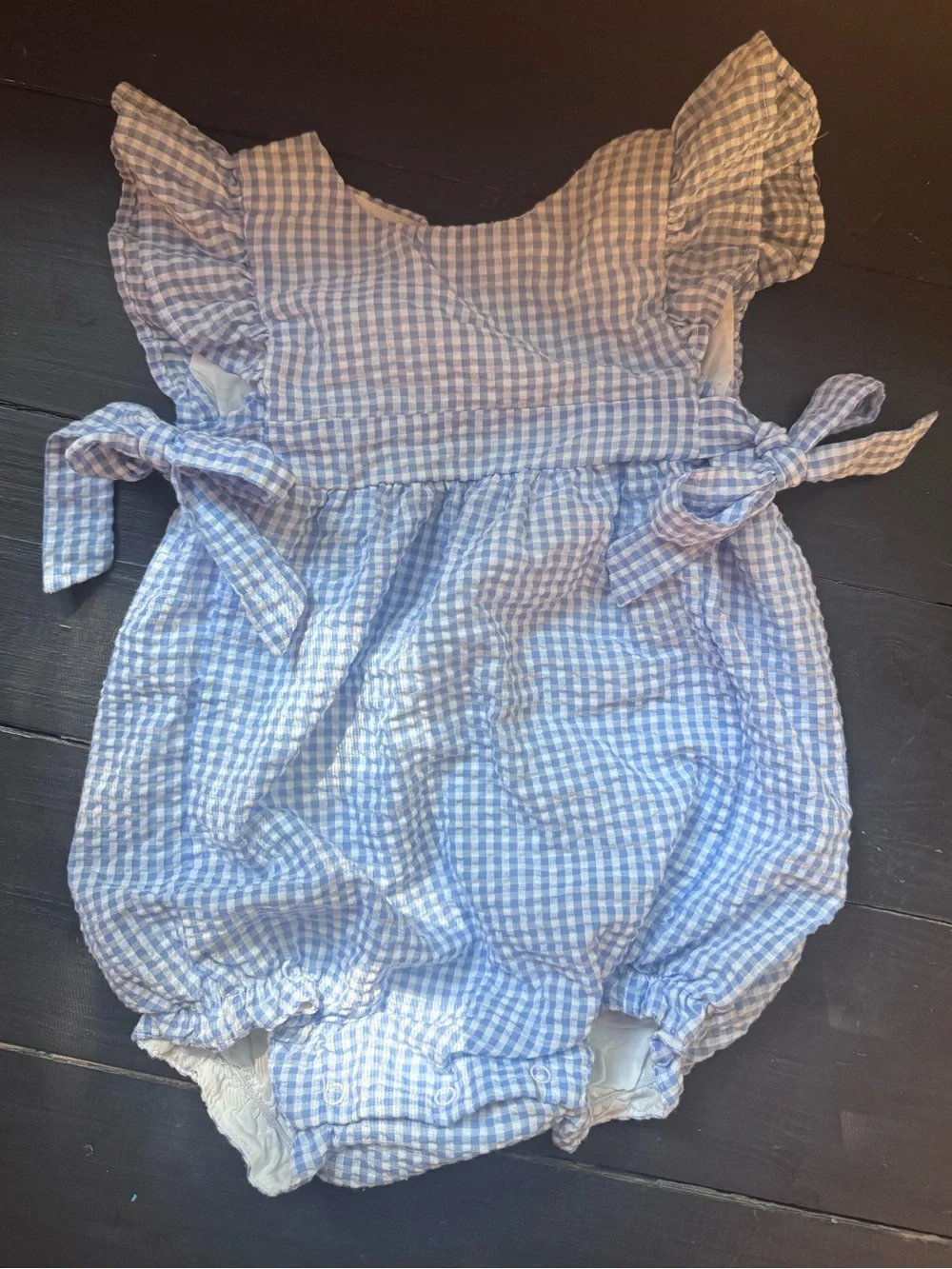 Cecil & Lou Blue gingham bubble